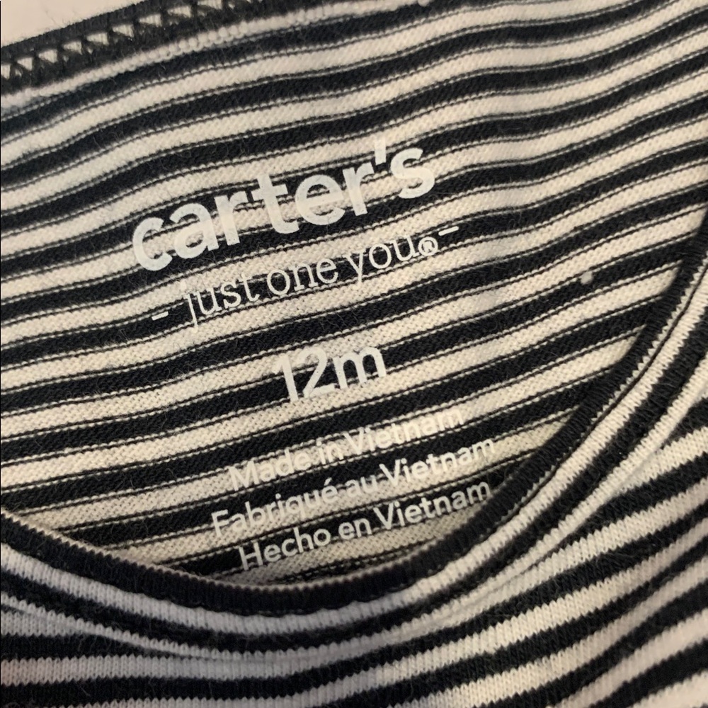 🖤 NWT Striped Cat Dress w/ Tulle Skirt & Diaper Cover - Carter’s - 12M 🖤 - Picture 9 of 12